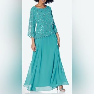 👗 NWT! JKARA Sequin & Bead Geometric Dress